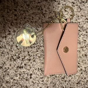 Steve Madden Pink Card Holder Keychain